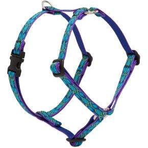 LupinePet Originals 1/2" Rain Song 12-20" Adjustable Roman Dog Harness for Small Dogs
