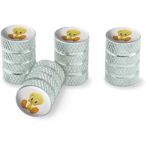 Looney Tunes Cute Tweety Tire Rim Wheel Aluminum Valve Stem Caps