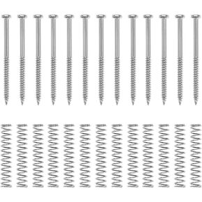 The Lord of the Tools 20 مجموعة من مسامير التثبيت، مجموعة نوابض الالتقاط للجيتار الكهربائي، ملحقات بديلة للآلات الموسيقية، فضية in Saudi Arabia