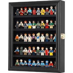 Minifigures Dimensions Display Case Thimble Wall Cabinet LG-CN30 (Black)