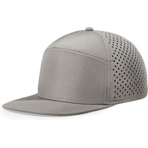 Men's Oversize XXL Flat Brim Baseball Cap Adjustable Performance Snapback Hat Laser Perforated Cap Plus Size for Big Head