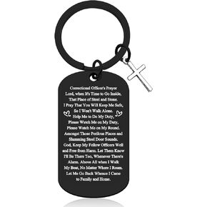 Vadaka Correctional Officer Gifts for Men Religious Keychain for Correctional Officer Prison Officer Gift Christian Keychain for Prison Faith Gift Birthday Thanksgiving Day Christmas Gift from Wife