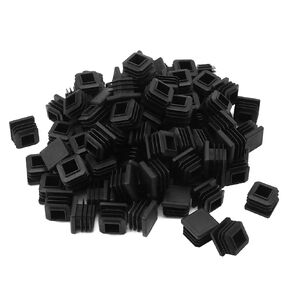 White Square Tube End Caps 1 Inch Plastic Tube Cover Square Plastic Plug Insert Tubing End Cap for Chair Table Furniture Legs Replacement Caps-100pcs