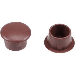 uxcell Shelf Peg Hole Plugs 10mm Dia Brown Plastic Tube Cover for Nail Cabinet Button Bracket Cupboard Bookshelf Bookcase Adjustable Shelf Closet, 30Pcs
