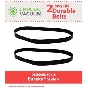 Crucial Vacuum Replacement Belt Parts # 61110A, 61110C, Style R, 61110 - Compatible with Eureka Belts - Fit Models 4870AT, 4870BT, 4870DT, 4870F, 4870G, 4870GZ, 4870GZX, 4870HZ - Bulk (2 Pack)