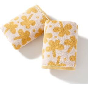 Blue Hand Towels Set of 2 Cloud Pattern 100% Cotton Absorbent Soft Hand Towels for Bathroom 13 x 29 Inch