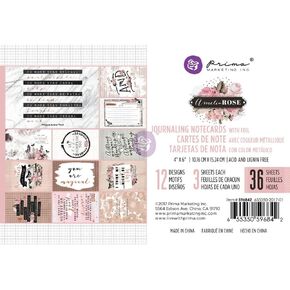 Prima Marketing 655350596842 Amelia Rose-4x6 Journaling Cards