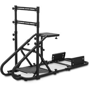 MoNiBloom Racing Simulator Cockpit with TV Mount Steering Wheel Stand Fit for Logitech G920 G29 G27 G25 G923 Thrustmaster Fanatec Compatible with Xbox One Playstation PC Platforms