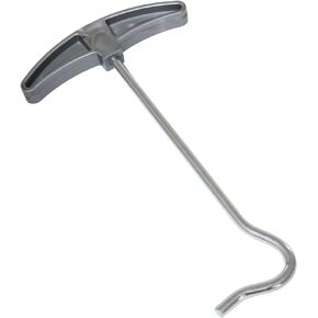 خيمة وتد الأظافر بولير مزيل وتد الخيمة مع مقبض بلاستيكي وتد الخيمة أداة سحب الأظافر لمختلف الأظافر والحدائق والمرافق الترفيهية (رمادي)-قطعة واحدة in Kuwait