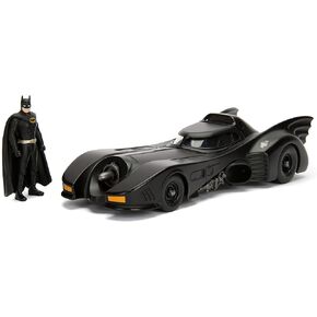 Jada Toys Batman1989 Batmobile With 2.75" Batman Metals Diecast Vehicle With Figure, Black