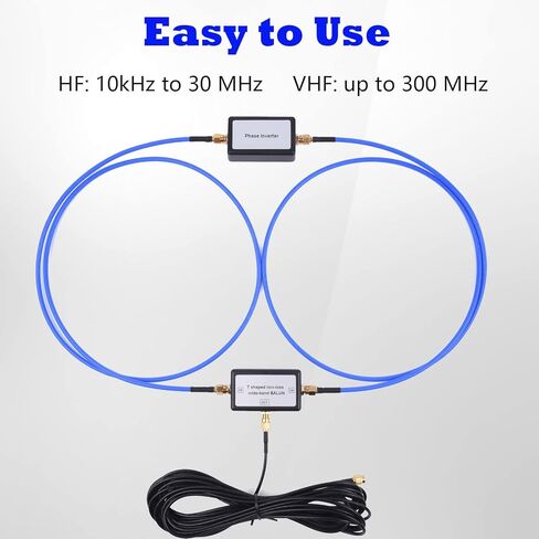 حلقة مغناطيسية محمولة، GOOZEEZOO 250 ميجا واط YouLoop هوائي حلقة مغناطيسي سلبي محمول مع فقدان منخفض للنطاق العريض BALUN لهوائي استقبال HF وVHF 10 كيلو هرتز - 30 ميجا هرتز لا يتطلب ضبط in Kuwait