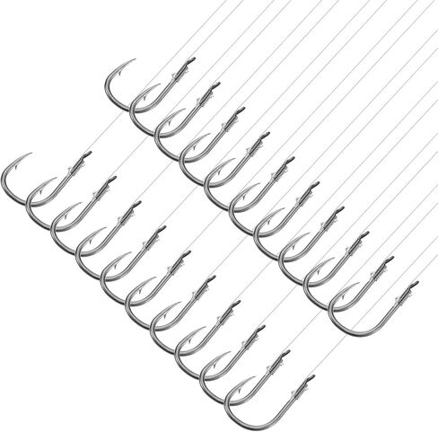 PATIKIL Small Fishing Hooks with Line, Double Hook Rigs with Barbs Fishing Hook on Nylon Line in Saudi Arabia