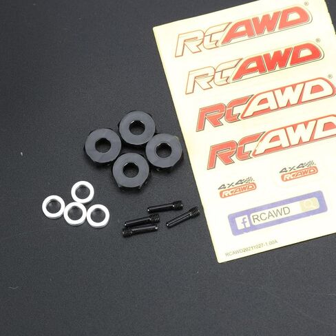 RCAWD Alloy 12mm Wheel Hex Hub & Spacer AXI232018 for Axial 1/10 SCX10 III PRO Capra 1.9 Upgrades Part Red in Saudi Arabia