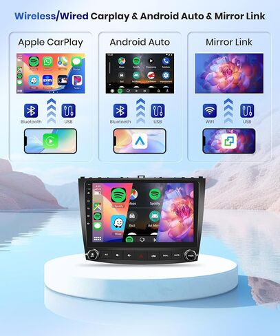 【2+64G】 for Lexus IS250 IS200 IS220 IS300 IS350 2006-2012 Android Car Radio, Wireless Carplay Android Auto 10.1"Touch Screen Bluetooth Car Audio Receiver GPS WiFi Backup Camera FM/RDS HiFi SWC in Saudi Arabia