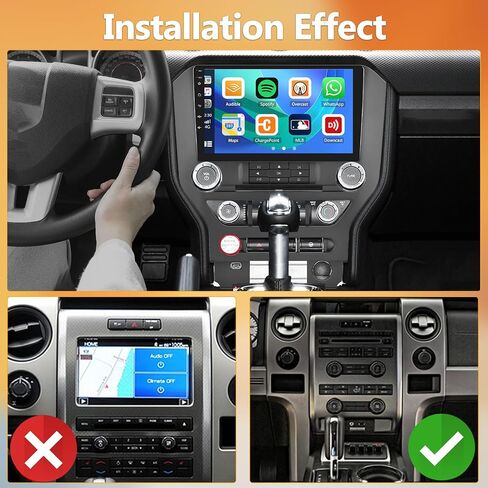 [4+64G] ستيريو سيارة Android 13 8 النواة لسيارة Ford Mustang 2015-2020 مع Apple Carplay&Android Auto، راديو سيارة 9 بوصة مع وصلة مرآة بلوتوث FM/RDS WiFi GPS Navigation SWC Dual USB+AHD كاميرا احتياطية in Saudi Arabia