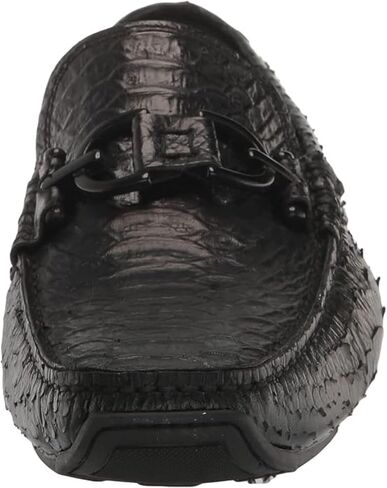Donald J Pliner Men's Dacio Driver Driving Style Loafer, Black-Snake Print Leather, 10 in Kuwait