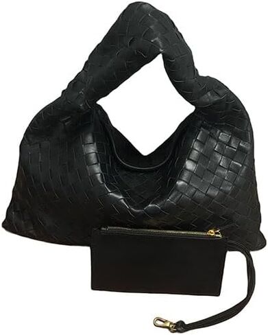Lambskin Leather Woven Hobo Bag in Saudi Arabia