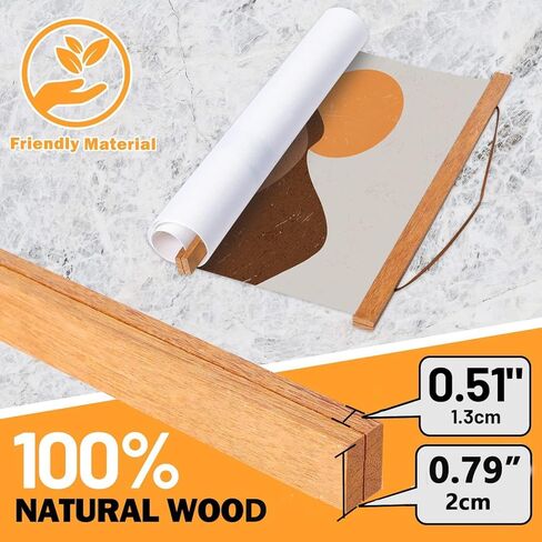 2 PACK Diamond Art Painting Frame, Magnetic Wooden Poster Hanger Frames,Strong Magnet 12x12 12x16 12x18 12x24 Wall Print Poster Photo Picture Canvas Artwork,Easy to Install (Teak, 12") in Saudi Arabia