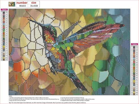 MXJSUA 5D Hummingbird Suncatcher Diamond Art Painting Kits for Adults, DIY Diamond Art Kits for Beginners Gem Art Craft Kits Home Wall Decor Gift 12x16 Inch in Saudi Arabia