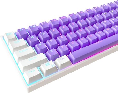 أغطية مفاتيح Kraken - مجموعة أغطية مفاتيح بإضاءة خلفية RGB إصدار Sakura - أغطية مفاتيح PBT مزدوجة باللون الأبيض والوردي لأي حجم من لوحات المفاتيح الميكانيكية - لجميع لوحات المفاتيح 60%، 65%، 75%، 85%، TKL ولوحات المفاتيح كاملة الحجم (ساكورا) in Kuwait