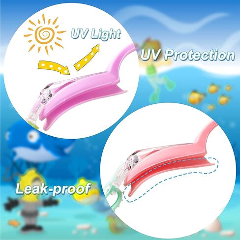 نظارات السباحة للأطفال من Sloosh (عبوة من قطعتين)، نظارات سباحة مانعة للتسرب رؤية واسعة ومضادة للضباب ومضادة للأشعة فوق البنفسجية للأولاد والبنات والمراهقين in Kuwait