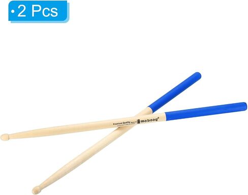 PATIKIL Maple Wood Drumstick Anti Slip Handle Grips Drum Stick Wrap 7A Blue 1 Pair for Drumming Musical Instrument Percussion in Saudi Arabia