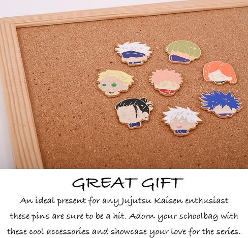 8pcs Anime Brooch for Jujutsu Kaisen Pins, Anime Jujutsu Kaisen Figure Brooch Cosplay Pin Gift for Fans in Kuwait