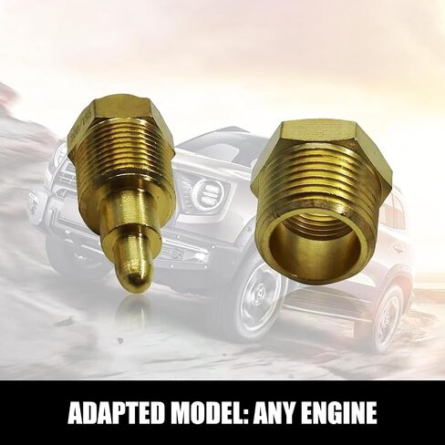 Pack-1 Fan Temperature Switch, 200 to 185 Degrees Adjustable Temperature Switch, Electric Engine Cooling Sensory Switch, Universal for Most Cars, Trucks and Vans (Gold) in Saudi Arabia