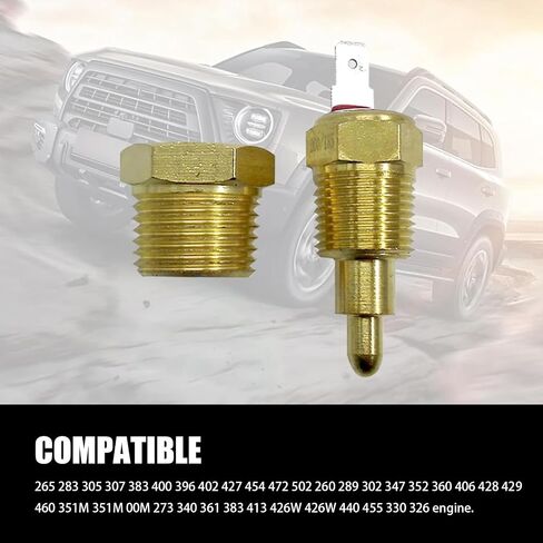 Pack-1 Fan Temperature Switch, 200 to 185 Degrees Adjustable Temperature Switch, Electric Engine Cooling Sensory Switch, Universal for Most Cars, Trucks and Vans (Gold) in Saudi Arabia