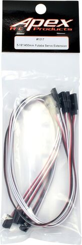 منتجات Apex RC طراز Futaba مقاس 18 بوصة / 450 مم ملحق مؤازر - 5 عبوات #1017 in Saudi Arabia