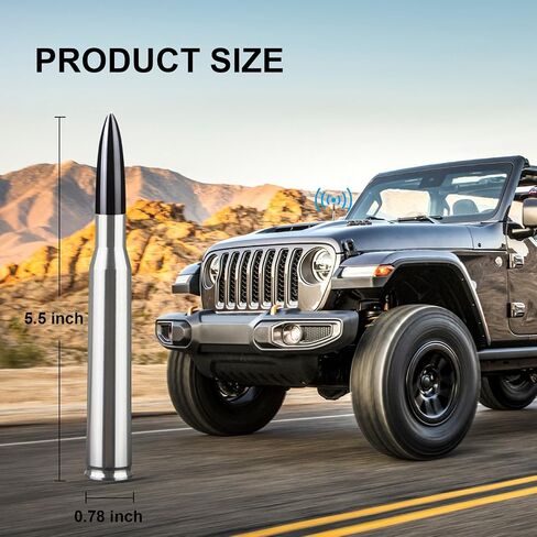 ملحقات راديو هوائي لشاحنة السيارة بديل عالمي لسيارة GMC Sierra Chevy Silverado Dodge Ram 1500 2500 3500 Ford F150 F250 F350 لتزيين شاحنة السيارة (جسم فضي مع 5 رؤوس) in Kuwait