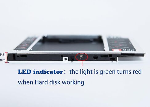 حاويات علبة القرص الصلب العالمية مقاس 9.5 مم (SATA إلى SATA 2nd SSD HDD) لأجهزة الكمبيوتر المحمول HP DELL Lenovo IBM ACER Gateway ASUS Sony Samsung MSI in Kuwait