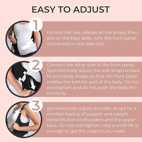 JOHNNY'S MAMA - EasyBelly Pregnancy Belly Support Band, Fully Adjustable Belly Band for Pregnancy (29-40 weeks), Maternity Belt for Pregnant Women, White in Saudi Arabia