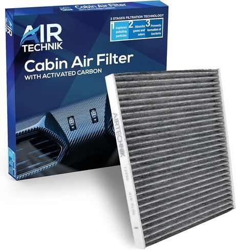 AirTechnik CF12450 Cabin Air Filter w/Activated Carbon | Fits 2018-2024 Jeep Wrangler, 2020-2024 Gladiator - 68301863AA in Kuwait
