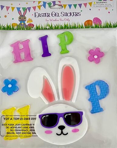 Easter, Spring & Summer Window Gel Cling Decorations - 4 Sheet Sets - Butterflies, Flowers, Birdhouse, and Bunnies in Saudi Arabia