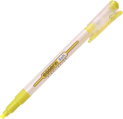 MONAMI ESSENTI Highlighter Bright, Chisel Tip (1~4mm), Clip-on Type, Bright Fluorescent Ink Highlighters, Assorted Colors, 6-Pack in Saudi Arabia