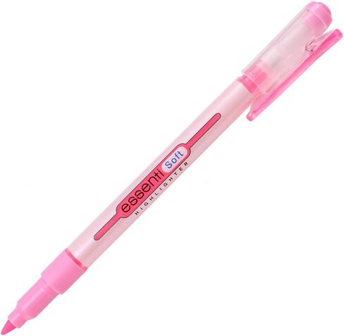 MONAMI ESSENTI Highlighter Bright, Chisel Tip (1~4mm), Clip-on Type, Bright Fluorescent Ink Highlighters, Assorted Colors, 6-Pack in Saudi Arabia