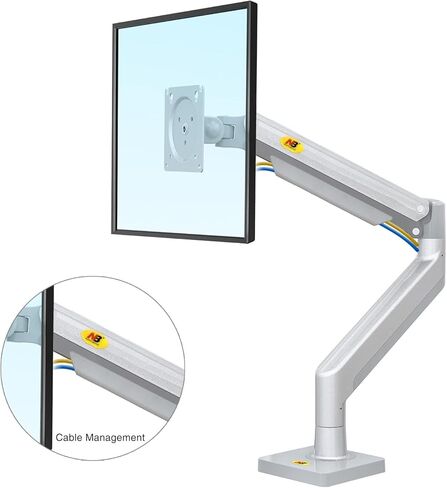 NB North Bayou Monitor Arm Ultra Wide Full Motion Swivel Monitor Mount for 22''-40'' Monitors with Load Capacity from 4.4 to 30lbs Height Adjustable Monitor Stand G40-S (Sliver) in Kuwait