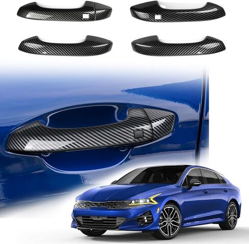 Glossy Black for Kia K5 2024 2023 2022 2021 2020 Sporty Car Exterior Door Handle Cover Trims Protector for Kia K5 Accessories in Saudi Arabia