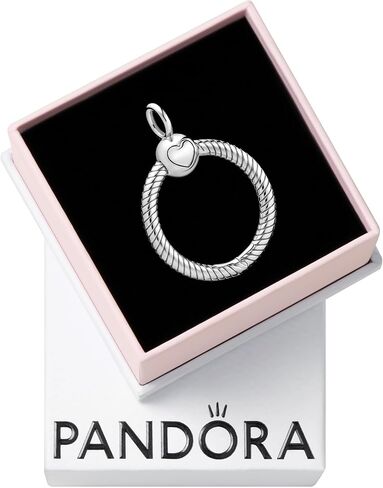 Pandora Moments Small O Pendant - Stunning Women's Jewelry - Great Gift for Her - Snake Chain Pendant - Sterling Silver, With Gift Box in Saudi Arabia