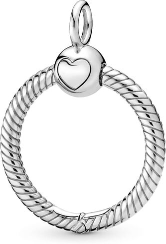 Pandora Moments Small O Pendant - Stunning Women's Jewelry - Great Gift for Her - Snake Chain Pendant - Sterling Silver, With Gift Box in Saudi Arabia
