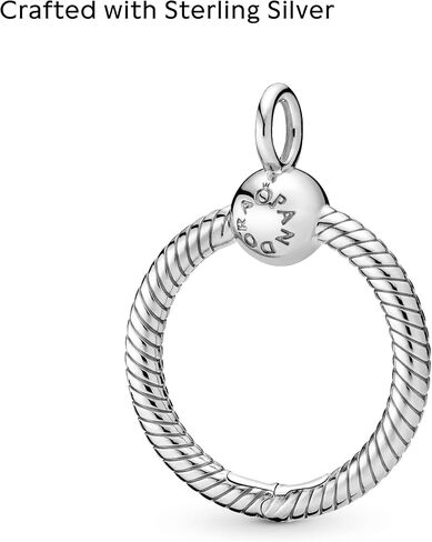 Pandora Moments Small O Pendant - Stunning Women's Jewelry - Great Gift for Her - Snake Chain Pendant - Sterling Silver, With Gift Box in Saudi Arabia