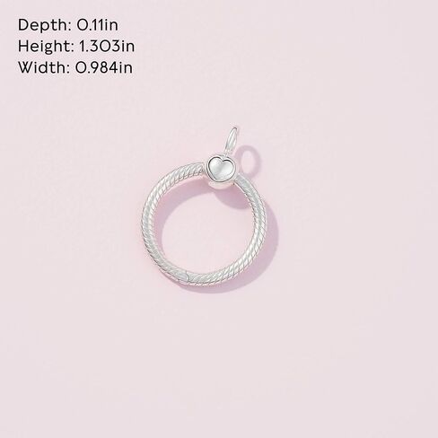 Pandora Moments Small O Pendant - Stunning Women's Jewelry - Great Gift for Her - Snake Chain Pendant - Sterling Silver, With Gift Box in Saudi Arabia