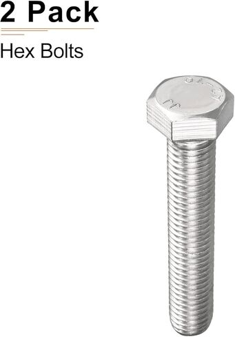 M12x60mm(DxH) Hex Bolts - 4Pack - Good for Machine Tools - 304 Stainless Steel Hexagon Head Screws in Kuwait