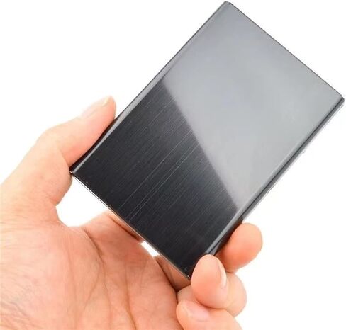 حامل بطاقات الائتمان من الفولاذ المقاوم للصدأ بتقنية RFID، محفظة معدنية رفيعة للرجال والنساء لرخصة القيادة، وبطاقات الهوية، وبطاقات الائتمان، أو بطاقات العمل. (10 بطاقات) (أسود 10 شبكة) in Kuwait