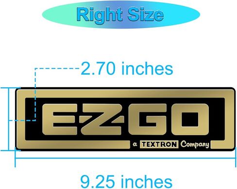 شعار ZLX&LU EZGO TXT الأمامي، ملصق بديل لعربة الجولف، لوحة اسم EZGO وشارة أمامية، ملحقات عربة الجولف TXT، OEM#: 71037G01، 9.25 بوصة × 2.7 بوصة in Kuwait