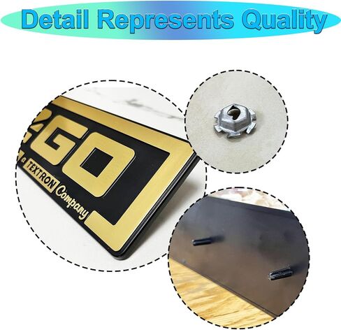 شعار ZLX&LU EZGO TXT الأمامي، ملصق بديل لعربة الجولف، لوحة اسم EZGO وشارة أمامية، ملحقات عربة الجولف TXT، OEM#: 71037G01، 9.25 بوصة × 2.7 بوصة in Kuwait