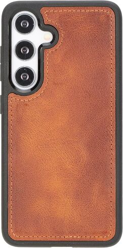 Bayelon Genuine Leather Wallet for S24 Ultra, Tri-Fold Flip Samsung Galaxy S24 Ultra Case, Samsung Galaxy S24 Ultra Detachable Magnetic Wallet Phone Case, S24 Ultra Wallet Case & RFID Block (S.Black) in Kuwait