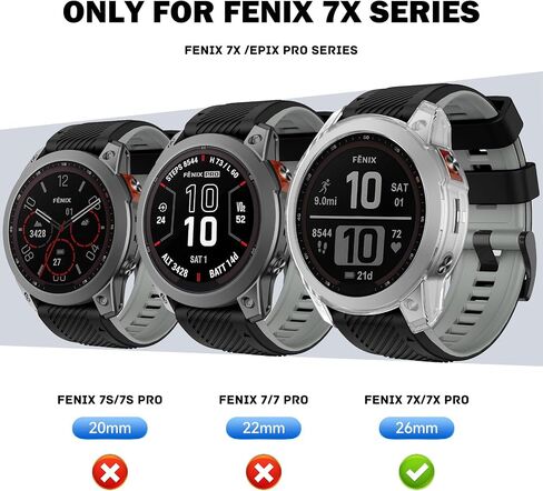 ISABAKE Compatible for Garmin Fenix 7X/Fenix 7X Pro/EPIX Pro 51mm Protective Case Cover, Transparency TPU Protective Case Cover Shell in Saudi Arabia