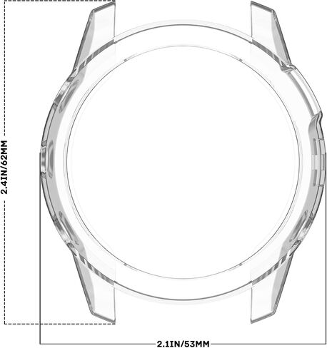 ISABAKE Compatible for Garmin Fenix 7X/Fenix 7X Pro/EPIX Pro 51mm Protective Case Cover, Transparency TPU Protective Case Cover Shell in Saudi Arabia